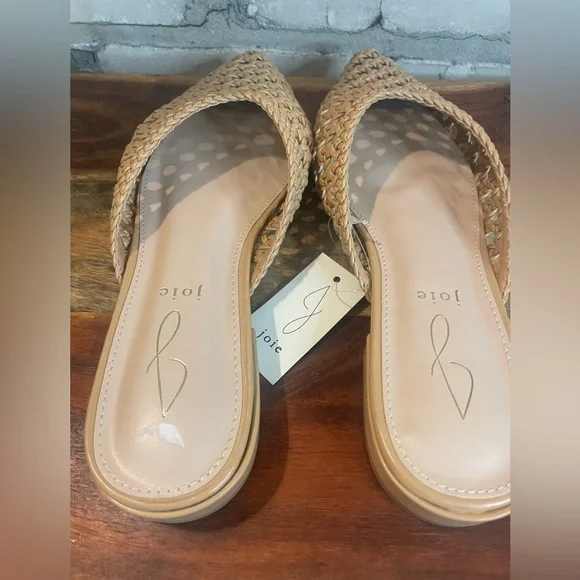 Joie, Behold Pointed Toe Woven Mules, Camel/Nude Sz 6.5 & 7.5, NWT - Picture 8 of 11